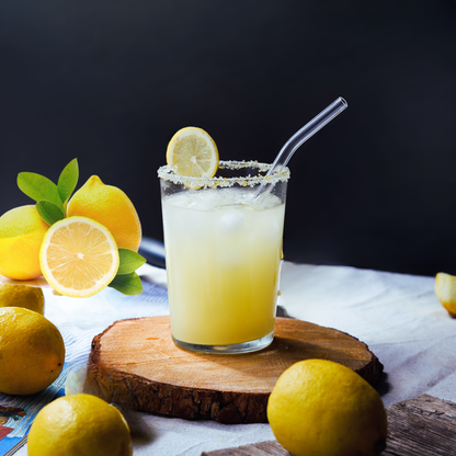 Popotes de Vidrio Reutilizables. Set de 4 popotes (2 Rectos + 2 Curvos) con Cepillo de Limpieza. Transparentes, Ecológicos, Elegantes. (Claros)