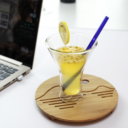 Popotes de Vidrio de Colores. Set de 6 Popotes Reutilizables con Cepillo de Limpieza.. Ecológicos, Coloridos, Elegantes y Aesthetic (Coloridos)