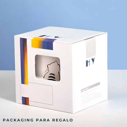 Taza de Gato con Cola en 3D. Diseño de Gatito Distraído. Taza para Amante de los Gatos. Taza para Café de 350 ml.