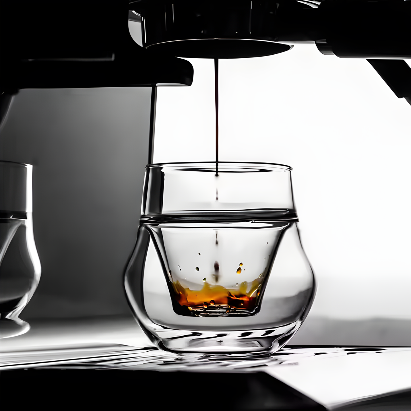 Vasos para Espresso, 120 ml. Hecho a mano. 2 Vasos de Doble Pared de Vidrio para Degustar Expresso, Whisky, Ron. Elegantes y Modernos